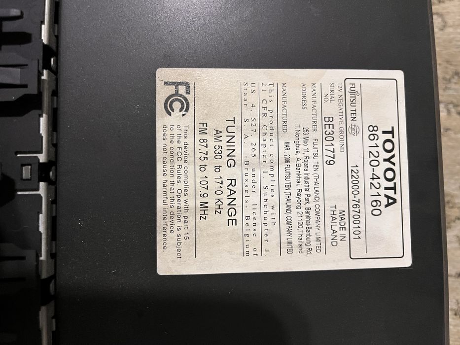 Магнитолла Тойота Рав-4 оригинал