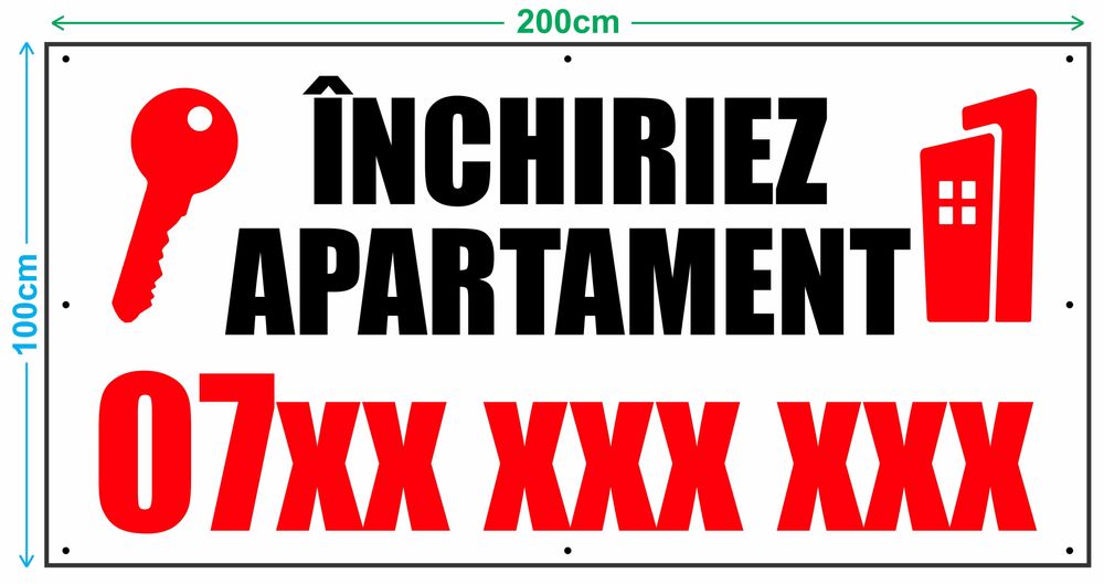 Bannere PVC pentru Vânzare/Inchiriere Teren, Case, Apartamente