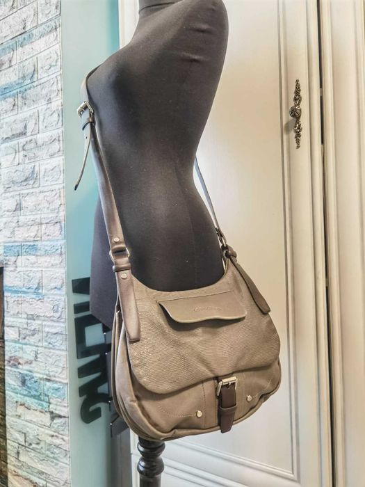 Geanta umar dama gri piele naturala Longchamp