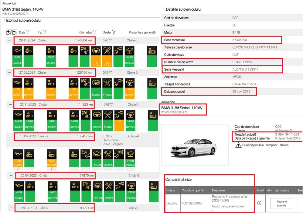 Verificare kilometri reali BMW adus din orice tara sau din Romania