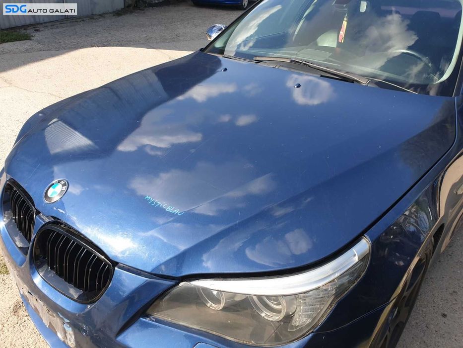 Capota Motor BMW Seria 5 E60 E61 2003 - 2010 Culoare Mysticblau Metallic A07/5 cu defecte estetice, vopsea exfoliata) [C1209]