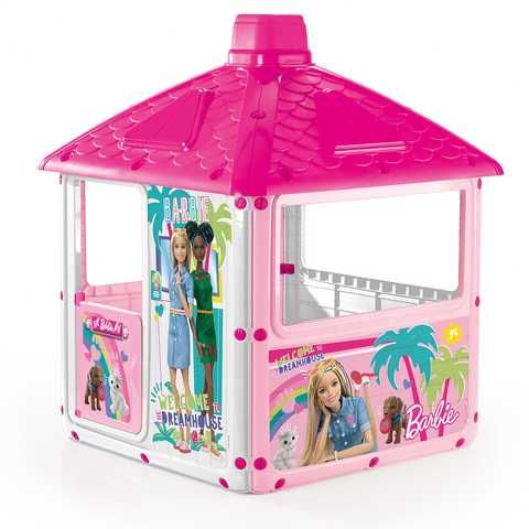Casuta pentru copii Barbie  interior si exterior dimensiune 135 x 104 x 104 cm