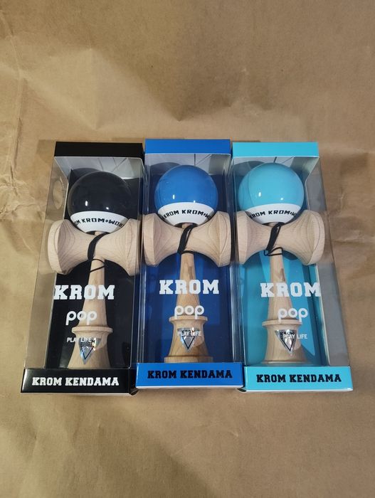 Kendama Krom Pop albastra, noua, originala