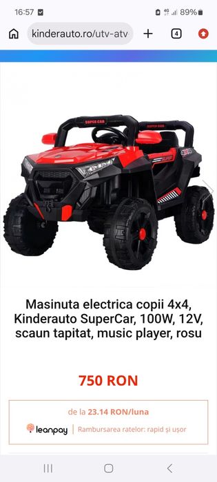 Vând mașinuța electrica copii 4x4