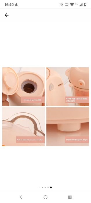 Vând Blender pentru hrana bebelusi LYCENXI® 2 in 1, roz, capacitate mare, din materiale sigure
