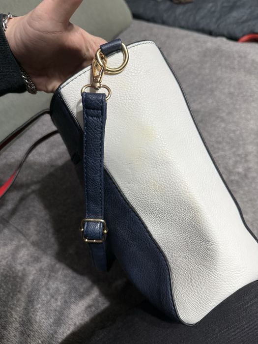 Geanta Tommy Hilfiger Piele Navy Blue