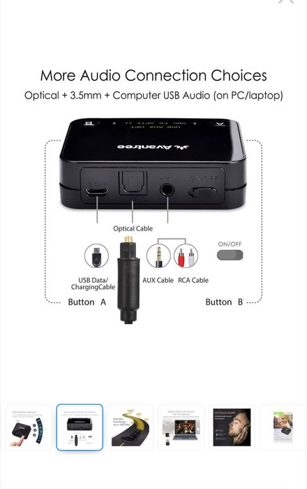 Avantree audikast 2 Transmitator tv, transport inclus