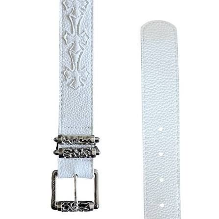Chrome Hearts бял колан