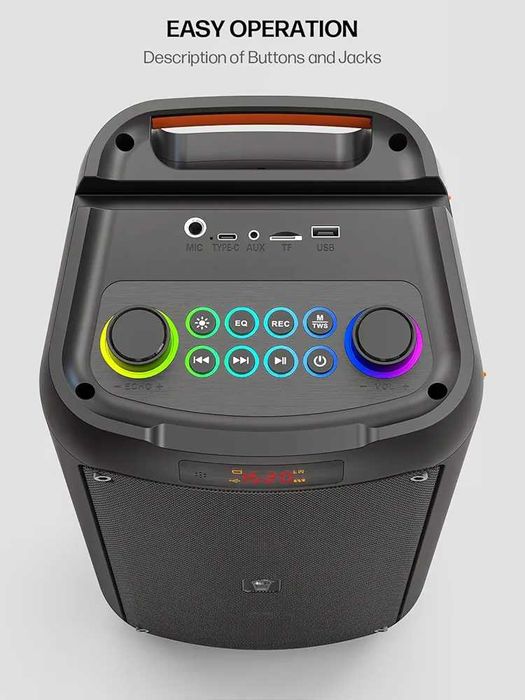 Sistem Audio Portabil + 2 microfoane si Lumini