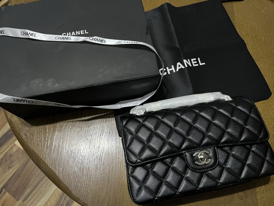 Geanta Chanel Black Caviar Piele Naturala