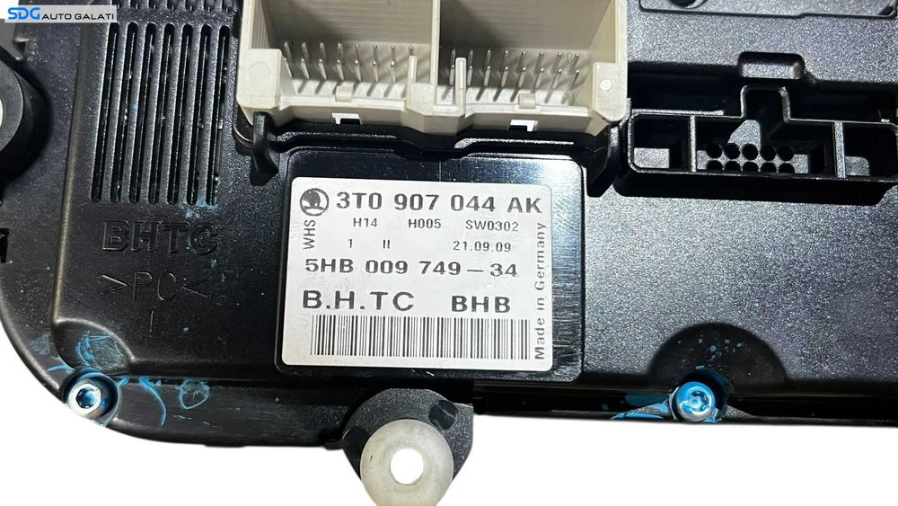 Panou Modul Unitate Comanda AC Aer Conditionat Clima Climatronic Dublu Dual Zone Skoda Octavia 2 2008 - 2013 Cod 3T0907044AK [LC0655]