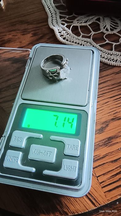 Inel aur, alb, 14 k, 7.14 g