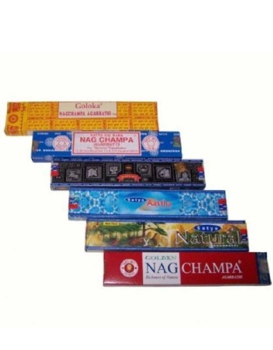 Set 6 buc ,bețișoare parfumate Satya Golden Nag Champa.