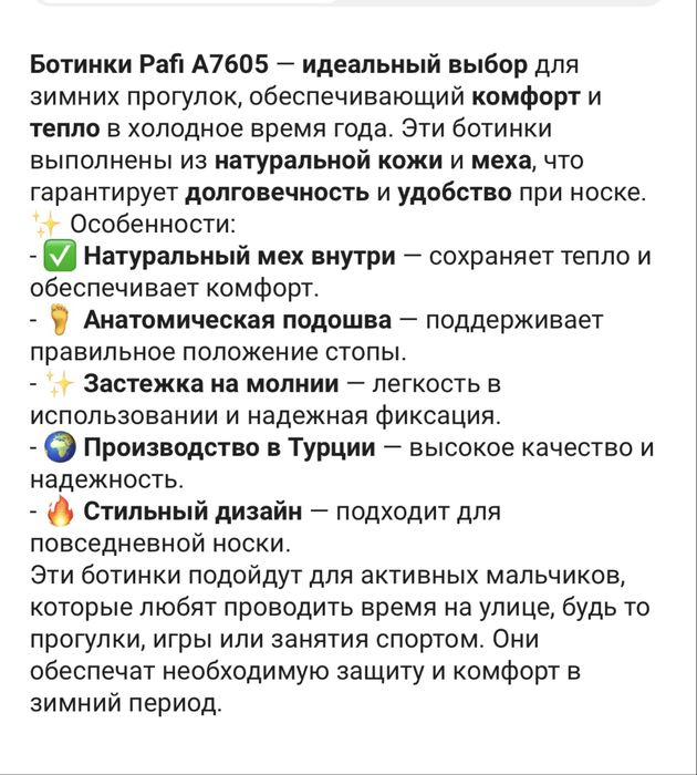 Зимняя обувь для мальчика
