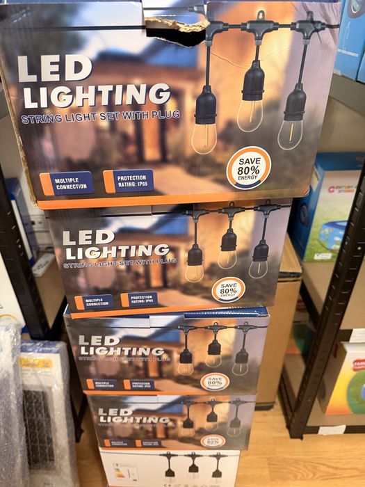 Ghirlandă Solară LED 30M 30 Becuri, Încărcare Solară + USB, 8 Moduri Iluminare, IP65 Exterior, Stoc Mare, Mai Multe puteti SUNA