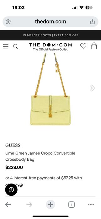 Guess чанта лайм