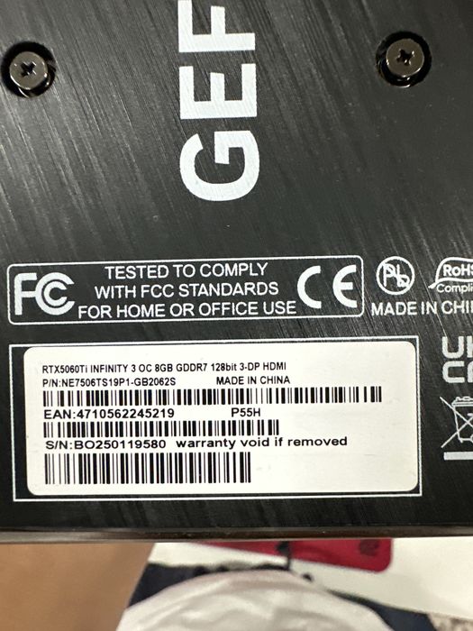 Nvidia RTX 5060 ti 8 gb PALIT