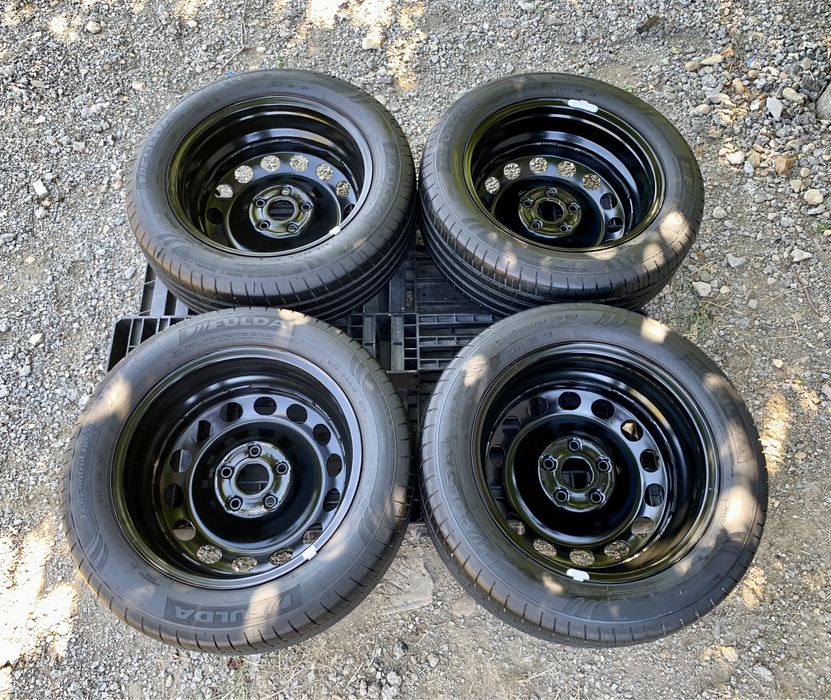 Джанти 16" ET50+НОВИ ГУМИ DOT1624 FULDA 205/55/16-Vw,Audi,Seat,Skoda