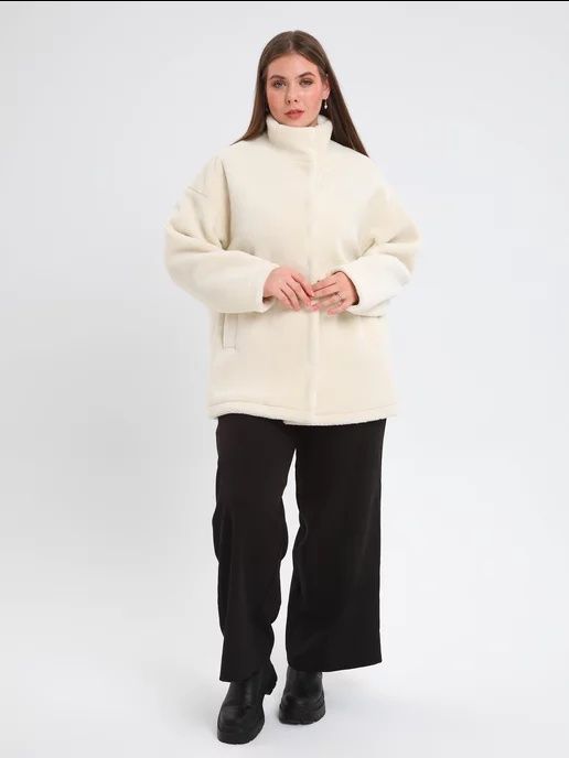 Zara плюшевая теплая куртка бомбер