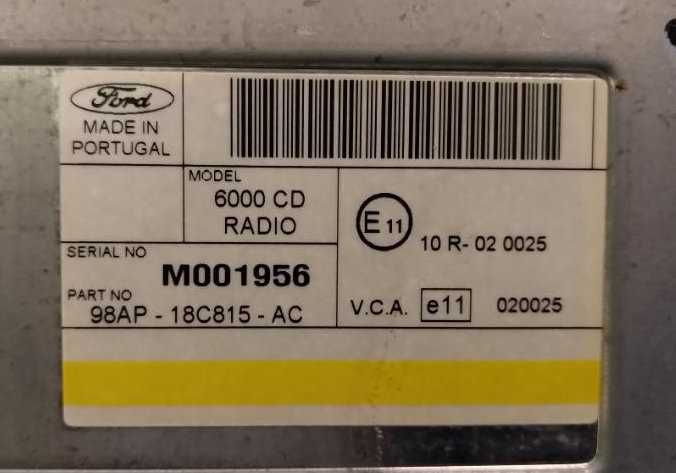 Ford 6000CD Оригинално радио/CD (Focus, Transit)