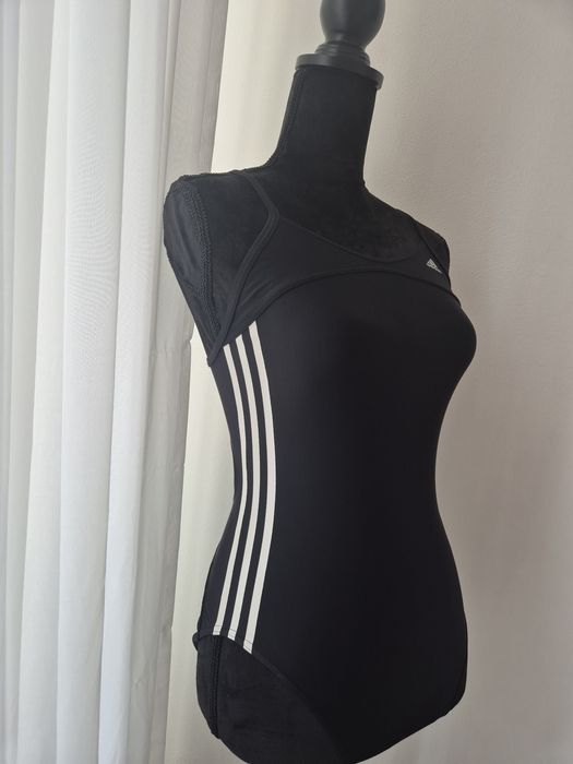 Costum de baie întreg Adidas negru, model sport