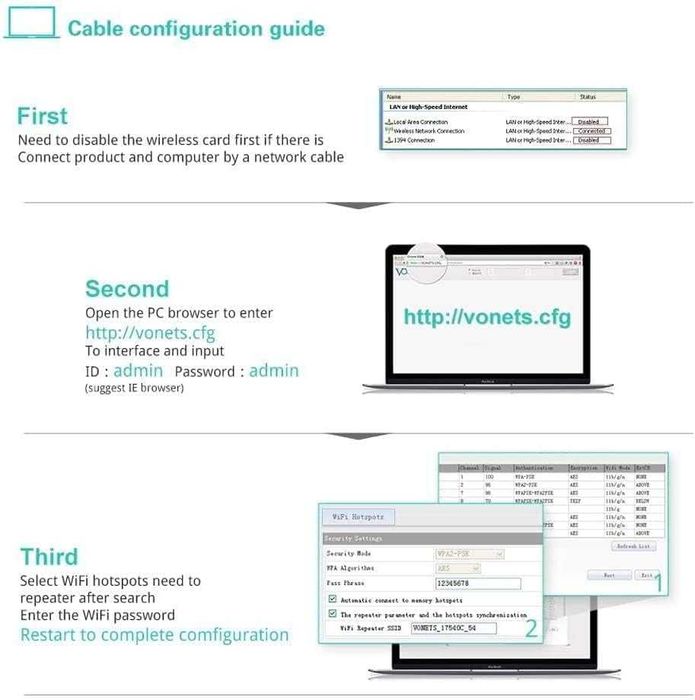 VONETS VAP11G-300 2.4GHz WiFi мост