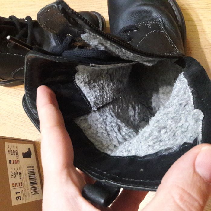 Боти от естествена кожа за момиче 31н.