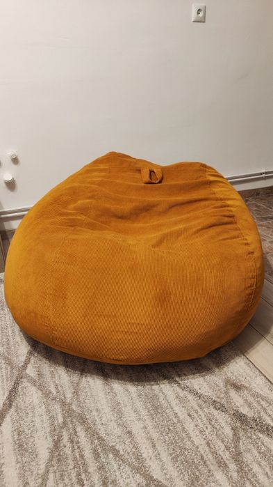Fotoliu Pufrelax beanbag mare umplut cu burete