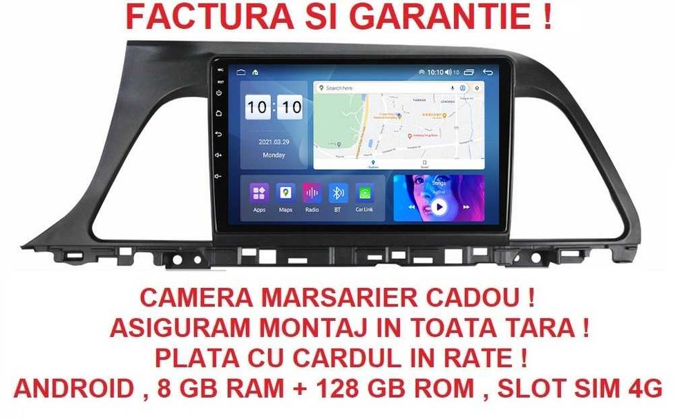 Navigatie Hyundai Sonata 9 din 2015-2018  Camera Marsarier 2GB 4GB 8GB