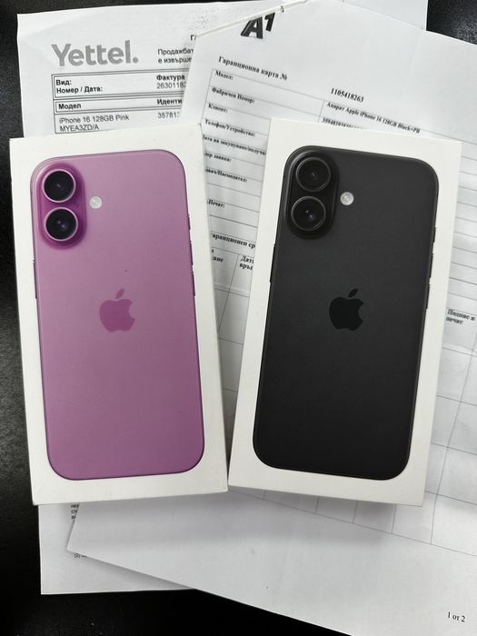 iPhone 16 3г гаранция Yettel нов запечатан 128GB