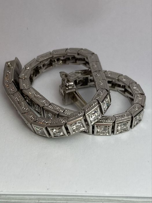 Bratara Tennis aur alb 18kt.cu diamante 3.80ct