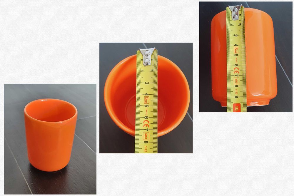 Ghivece portocali din ceramica