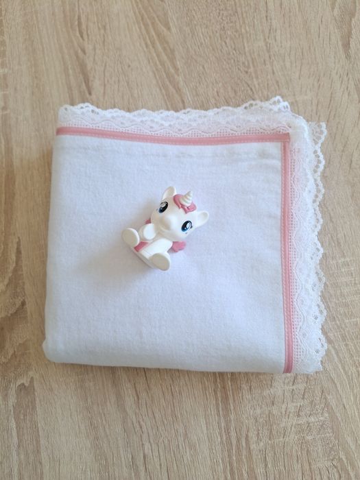 Луксозна бебешка бархетна двупластова пелена за новородено  100%памук