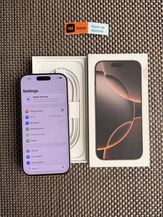 КАТО НОВ!*ЛИЗИНГ* iPhone 16 Pro 128Gb Desert Titanium / ГАРАНЦИЯ