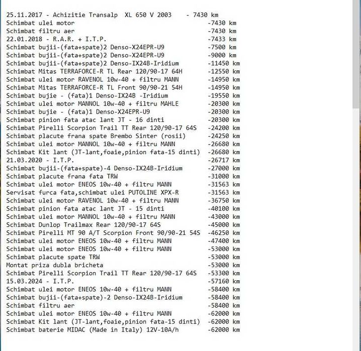 Vand Honda Transalp 650,RD 11 - 2003