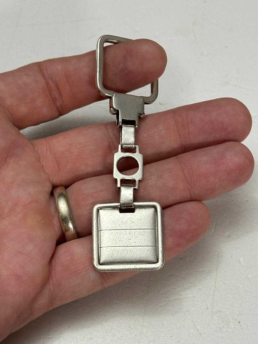 BRELOC CHEI ARGINT 925 - Cu PLACUTA Patrata - 21g. - Vintage !