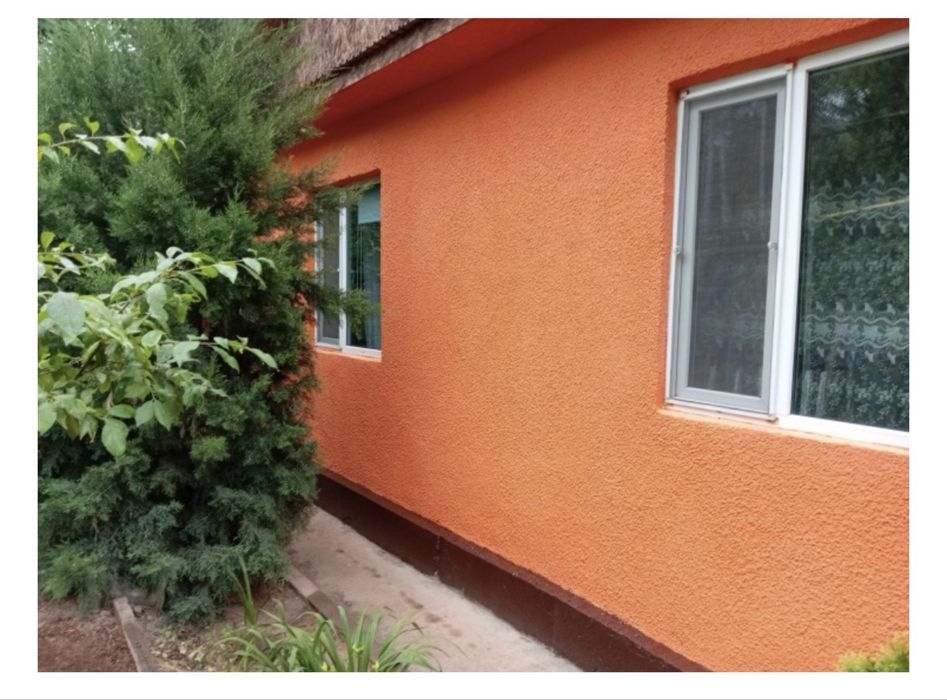 Покраска Крыши , ворот, стены,навес.