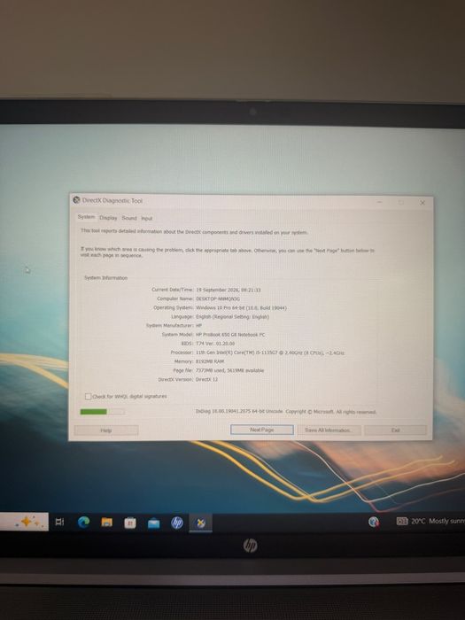 Laptop HP pro book (ctg)