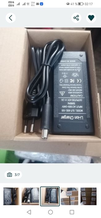 Încărcător trotinetă electrică 42V sau 54v 2A 5.5x2.1 - Nou în cutie 179 ron
