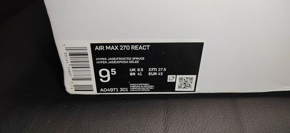 Nike Air Max 270 React, номер 43