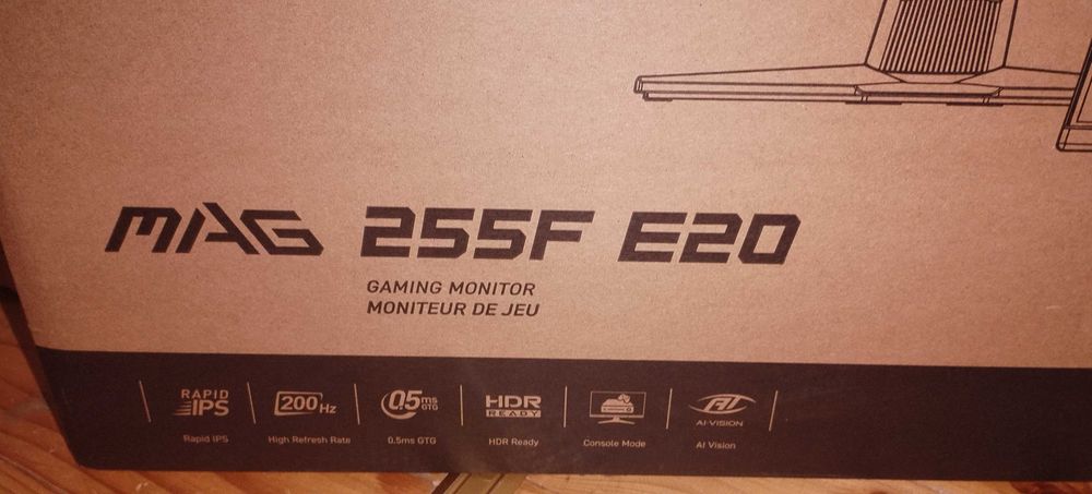 Продавам нов монитор MSI 255F E30-Гаранция-200 hz