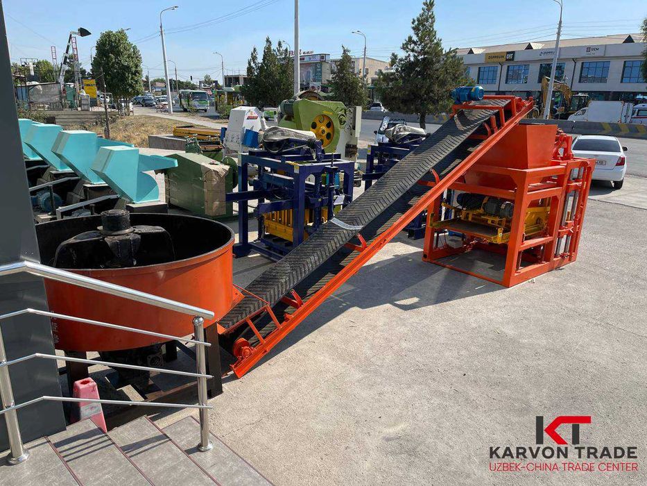 Шлакоблок станок ленточный QTJ4-28 | Shlakoblok stanok avtomat