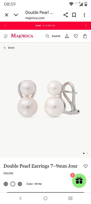 Cercei Majorca Double Perl,nou