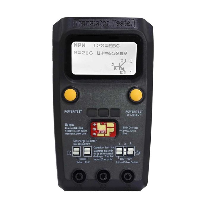 Multimetru Tester tranzistori, diode, triode, condesatori, bobine,SMD.