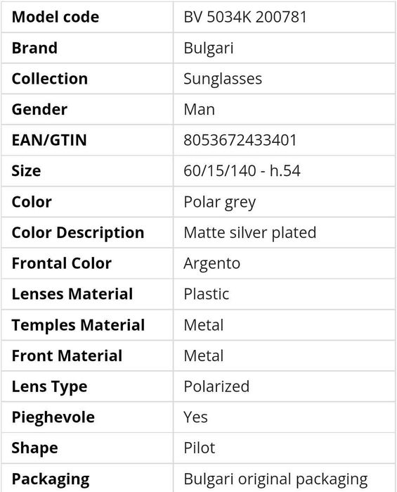 Bvlgari BV5034K Слънчеви очила