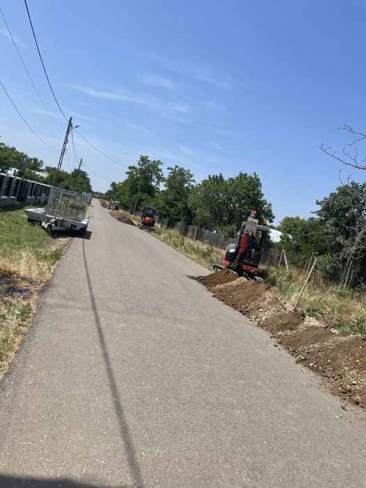 Inchirere miniexcavatoare, sapaturi excavari fundatii fose santuri