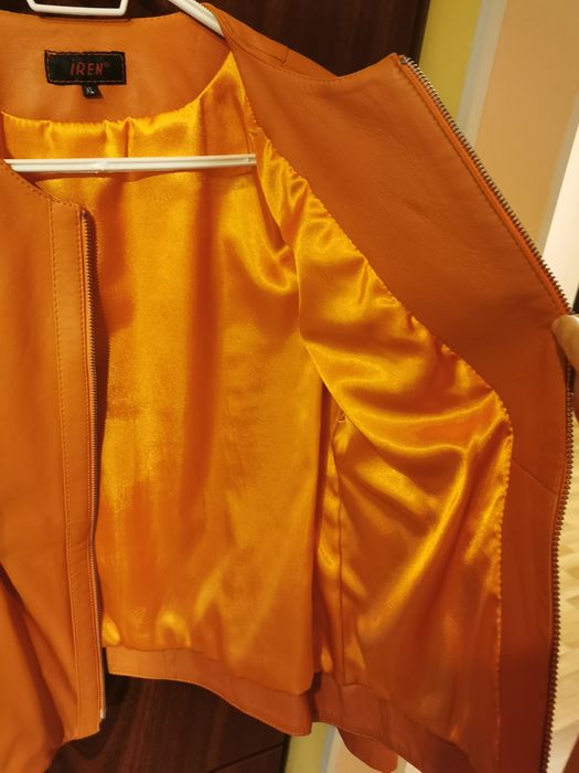 Geaca piele - orange