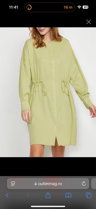 Rochie midi 38 verde fistic