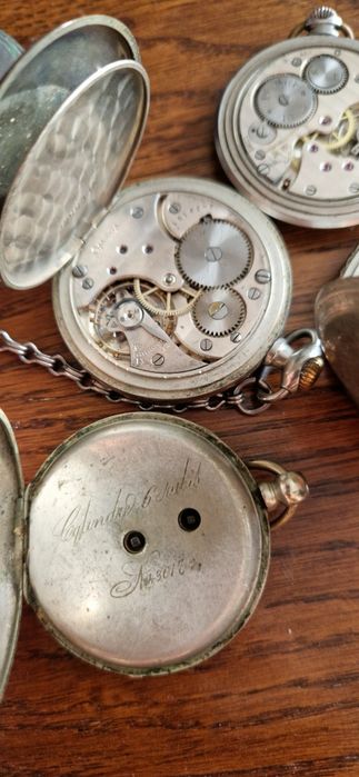 Lot  9 ceas buzunar omega elgin eweco simon pwc suab swiss made