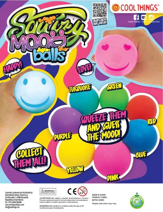 65мм каксули за вендинг машини "Squizy Ball Mood Balls" - 1,09лв